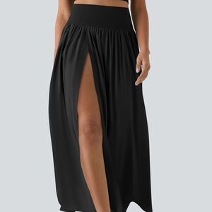 HALARA - breezful high waisted split 2-in-1 flowy maxi skirt